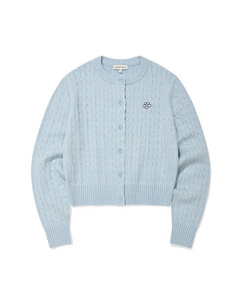 Wacky WiLLy(ワッキーウィリー)の「WOMEN'S CABLE CARDIGAN(カーディガン/ボレロ・レディース・ネイビー/グレー/レッド/スカイブルー系・SMALL/MEDIUM/LARGE)」の4枚目の写真