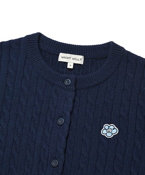 Wacky WiLLy(ワッキーウィリー)の「WOMEN'S CABLE CARDIGAN(カーディガン/ボレロ・レディース・ネイビー/グレー/レッド/スカイブルー系・SMALL/MEDIUM/LARGE)」の13枚目の写真