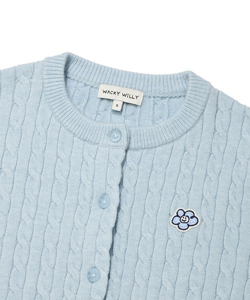 Wacky WiLLy(ワッキーウィリー)の「WOMEN'S CABLE CARDIGAN(カーディガン/ボレロ・レディース・ネイビー/グレー/レッド/スカイブルー系・SMALL/MEDIUM/LARGE)」の19枚目の写真