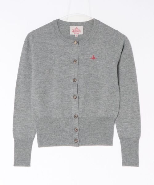 Vivienne Westwood（ヴィヴィアンウエストウッド）の「ｳｰﾚﾝﾍﾞｰｼｯｸｸﾙｰﾈｯｸｶｰﾃﾞｨｶﾞﾝ（カーディガン/ボレロ・レディース・ベージュ/ブラック/グレー/ブルー・40/38）」の2枚目の写真