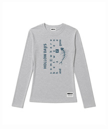 セミクロップド days 長袖Tシャツ [グレーメランジ]