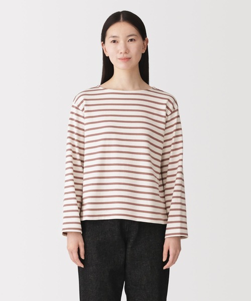 婦人 太番手ボートネック長袖Tシャツ（Tシャツ/カットソー）｜無印