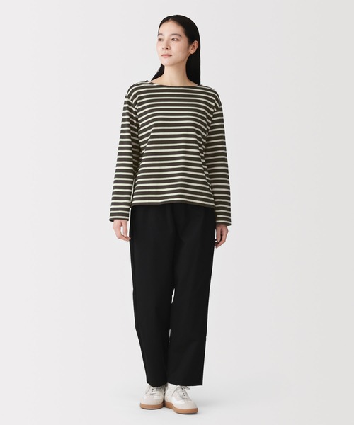 無印良品(ムジルシリョウヒン)の「婦人 太番手ボートネック長袖Tシャツ(Tシャツ/カットソー・レディース・グレー系/グリーン系/チャコールグレー/オフホワイト/ピンク系/ネイビー系・XS/S/M/L/XL/XXL)」の14枚目の写真