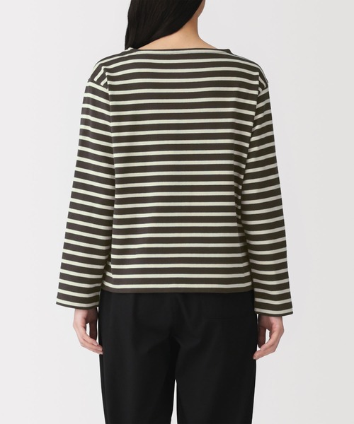 無印良品(ムジルシリョウヒン)の「婦人 太番手ボートネック長袖Tシャツ(Tシャツ/カットソー・レディース・グレー系/グリーン系/チャコールグレー/オフホワイト/ピンク系/ネイビー系・XS/S/M/L/XL/XXL)」の16枚目の写真