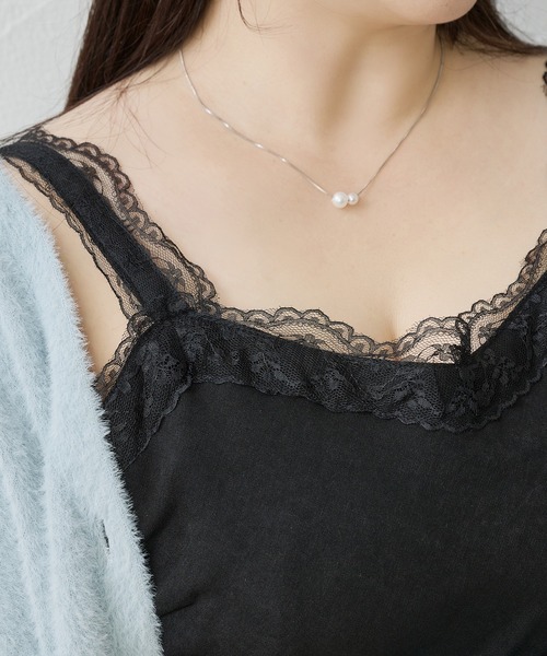 Louiosy(ルオシー)の「【Louiosy】【大きいサイズ】レースデザインアシメフリルマーメイドキャミワンピース(ワンピース・レディース・ブラック/ベージュ/ブラウン系その他・LL/4L/3L)」の7枚目の写真
