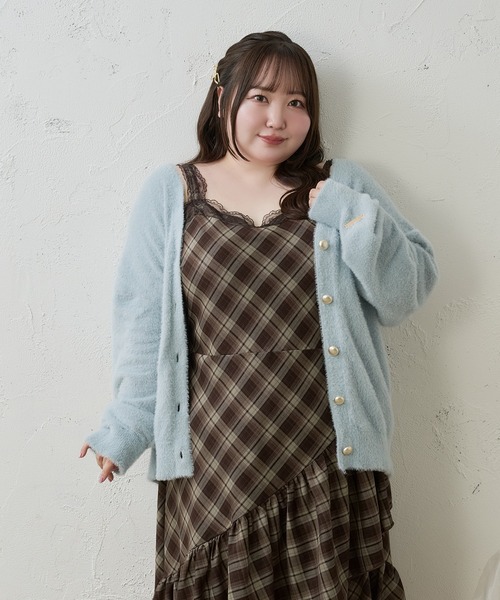 Louiosy(ルオシー)の「【Louiosy】【大きいサイズ】レースデザインアシメフリルマーメイドキャミワンピース(ワンピース・レディース・ブラック/ベージュ/ブラウン系その他・LL/4L/3L)」の18枚目の写真