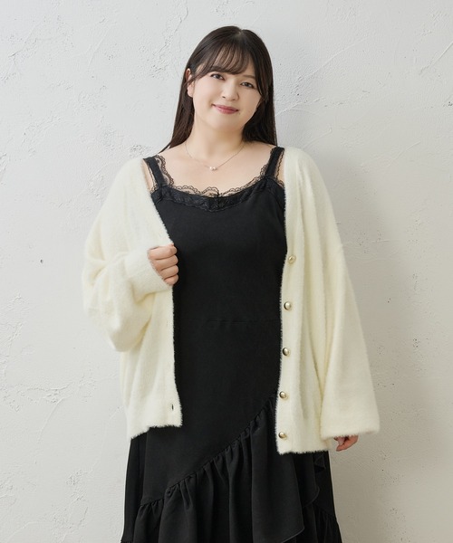 Louiosy(ルオシー)の「【Louiosy】【大きいサイズ】レースデザインアシメフリルマーメイドキャミワンピース(ワンピース・レディース・ブラック/ベージュ/ブラウン系その他・LL/4L/3L)」の19枚目の写真