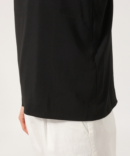 GLOBAL WORK（グローバルワーク）の「ジョーゼットキャミレイヤード半袖/722844（Tシャツ/カットソー・レディース・ブラック/ネイビー/ブラウン・LARGE/MEDIUM）」の16枚目の写真