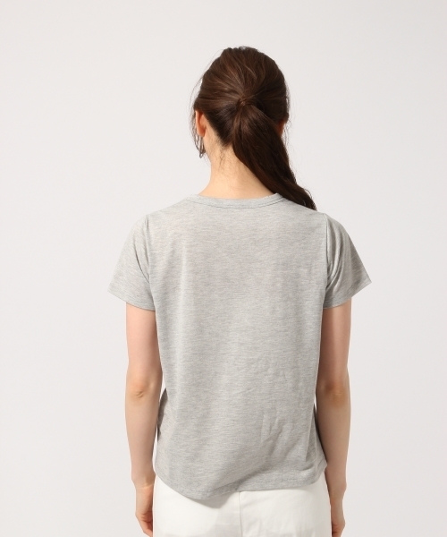 GLOBAL WORK（グローバルワーク）の「ジョーゼットキャミレイヤード半袖/722844（Tシャツ/カットソー・レディース・ブラック/ネイビー/ブラウン・LARGE/MEDIUM）」の4枚目の写真