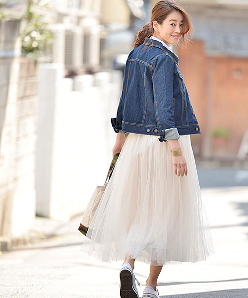 coca（coca）（コカ）の「選べる6カラー◇ふんわりチュールスカート