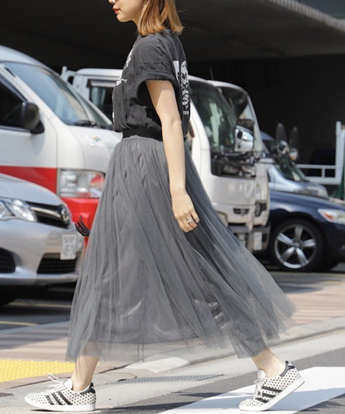 coca(coca)(コカ)の「選べる6カラー◇ふんわりチュールスカート(スカート・レディース・グレー/ネイビー/アイボリー/ブラック/カーキ/ライトグレー・ONESIZE/ONE SIZE)」の22枚目の写真