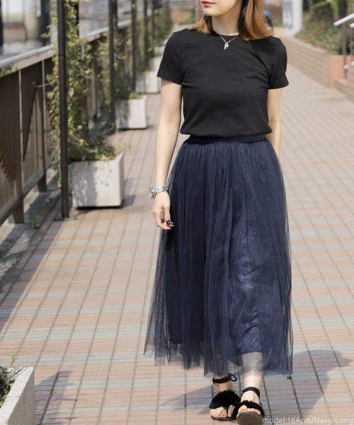 coca(coca)(コカ)の「選べる6カラー◇ふんわりチュールスカート(スカート・レディース・グレー/ネイビー/アイボリー/ブラック/カーキ/ライトグレー・ONESIZE/ONE SIZE)」の20枚目の写真