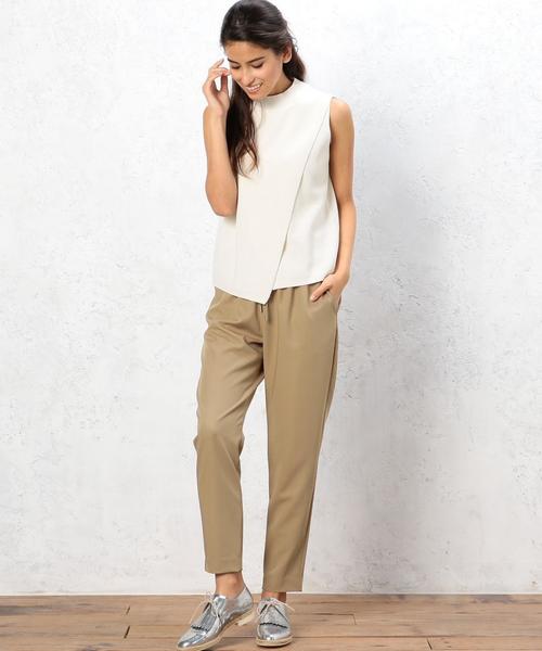 Drawer新品未使用シルクポリウレタン　ドロストテーパードパンツ green label relaxing（グリーンレーベルリラクシング）の「KF P/PU