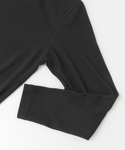 SENSE OF PLACE by URBAN RESEARCH（センスオブプレイスバイアーバンリサーチ）の「リブタートルネックロングTシャツ（Tシャツ/カットソー・メンズ・ホワイト/ブラック・LARGE/MEDIUM）」の4枚目の写真