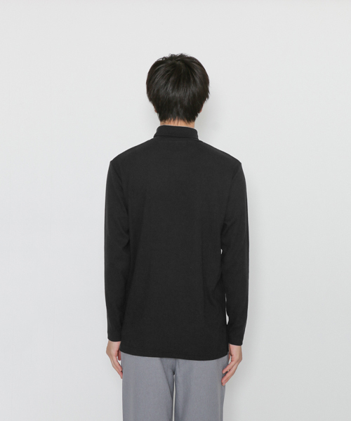 SENSE OF PLACE by URBAN RESEARCH（センスオブプレイスバイアーバンリサーチ）の「リブタートルネックロングTシャツ（Tシャツ/カットソー・メンズ・ホワイト/ブラック・LARGE/MEDIUM）」の11枚目の写真