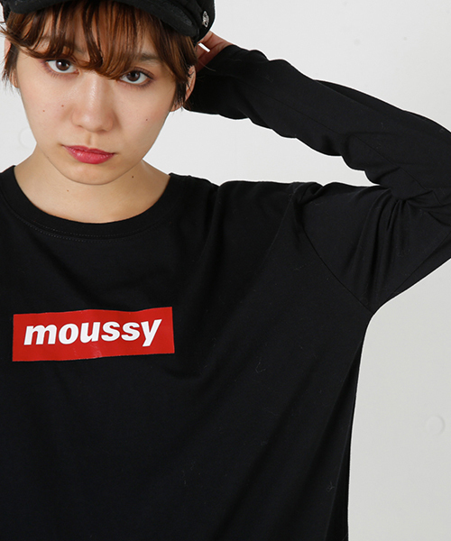 MOUSSY（マウジー）の「early moussy L/TSJ（Tシャツ/カットソー・レディース・ブラック系その他/ブラック/レッド系その他・FREE）」の2枚目の写真