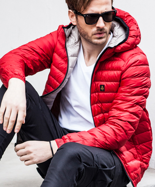 RefrigiWear（リフリッジウェアー）の「リバーシブルダウンジャケット(90%ダウン)（ダウンジャケット/コート・メンズ・ブラック/カーキ/グレー/ネイビー・MEDIUM/SMALL/LARGE）」の16枚目の写真