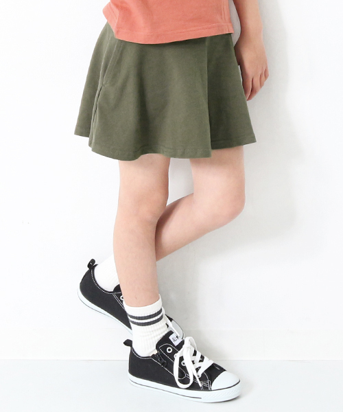 devirock(デビロック)の「全12色 ポケット付インナーパンツ付フレアスカート スカッツ レギンス付スカート(スカート・キッズ・ブラック/カモフラージュ/ピンク/ストライプ/パープル/ブルー系その他/ライトイエロー/ヘザーチャコール/ネイビー/杢グレー/カーキ/ブラック系その他/ブルー/レッド系その他/イエロー系その他・100cm/90㎝/110cm/150cm/160cm/140cm/130cm/120cm/90cm)」の6枚目の写真