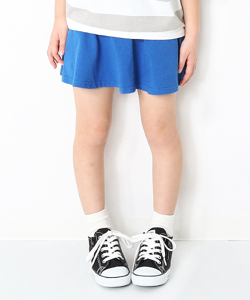 devirock(デビロック)の「全12色 ポケット付インナーパンツ付フレアスカート スカッツ レギンス付スカート(スカート・キッズ・ブラック/カモフラージュ/ピンク/ストライプ/パープル/ブルー系その他/ライトイエロー/ヘザーチャコール/ネイビー/杢グレー/カーキ/ブラック系その他/ブルー/レッド系その他/イエロー系その他・100cm/90㎝/110cm/150cm/160cm/140cm/130cm/120cm/90cm)」の8枚目の写真