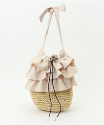 Casselini | 【Casselini(キャセリーニ)】フリルカゴバッグ(かごバッグ)