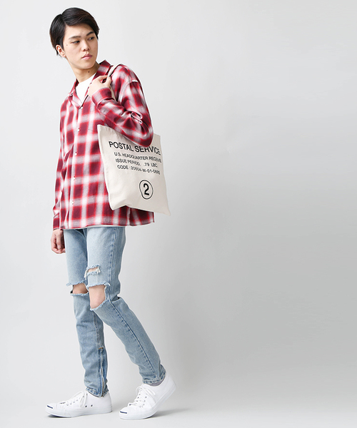 WEGO(ウィゴー)の「WEGO/クラッシュZIPスキニーデニム(デニムパンツ・メンズ・ライトインディゴブルー・LARGE/MEDIUM)」の13枚目の写真