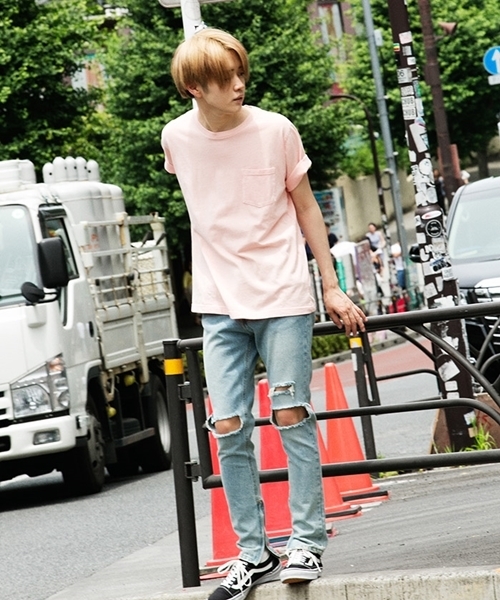 WEGO(ウィゴー)の「WEGO/クラッシュZIPスキニーデニム(デニムパンツ・メンズ・ライトインディゴブルー・LARGE/MEDIUM)」の18枚目の写真