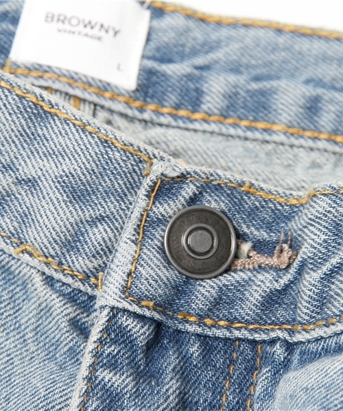 WEGO(ウィゴー)の「WEGO/クラッシュZIPスキニーデニム(デニムパンツ・メンズ・ライトインディゴブルー・LARGE/MEDIUM)」の11枚目の写真