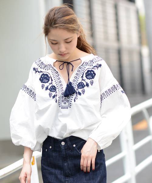 Ciaopanic チャオパニック の フラワー刺繍ブラウス シャツ ブラウス Wear