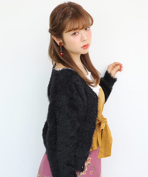 one after another NICE CLAUP(ワンアフターアナザーナイスクラップ)の「おしゃれなビスチェ付TOPS(Tシャツ/カットソー・レディース・ブラック/マスタード/レンガ・FREE)」の16枚目の写真