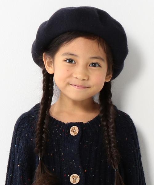 coen（コーエン）の「【coen キッズ / ジュニア】ベレー帽（ハンチング/ベレー帽・キッズ・ワインレッド/ネイビー・FREE）」の3枚目の写真