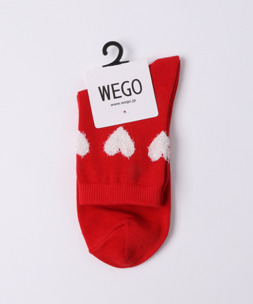 WEGO（ウィゴー）の「WEGO/ハートラインソックス（ソックス/靴下・レディース・レッド/ブラック/ホワイト・FREE）」の3枚目の写真