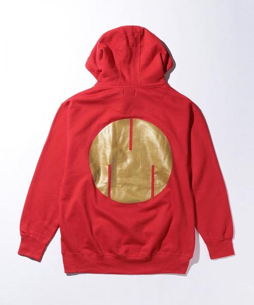 MONKEY TIME(モンキータイム)の「<MSFTSrep> CIRCLE LOGO HOODIE/パーカ ◆(パーカー・メンズ・ブラック/レッド・LARGE/MEDIUM/X-LARGE)」の1枚目の写真