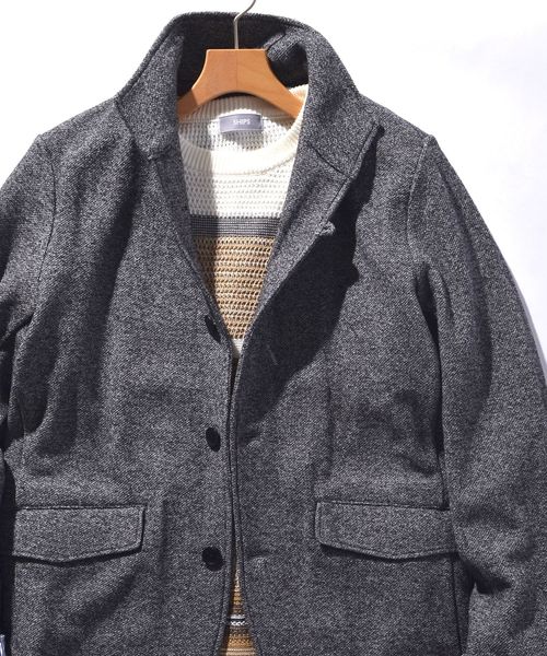 SHIPS（シップス）の「SU: スタンドカラー ジャケット■（テーラードジャケット・メンズ・ネイビー/チャコールグレー/ベージュ・MEDIUM/SMALL/LARGE/X-LARGE）」の2枚目の写真