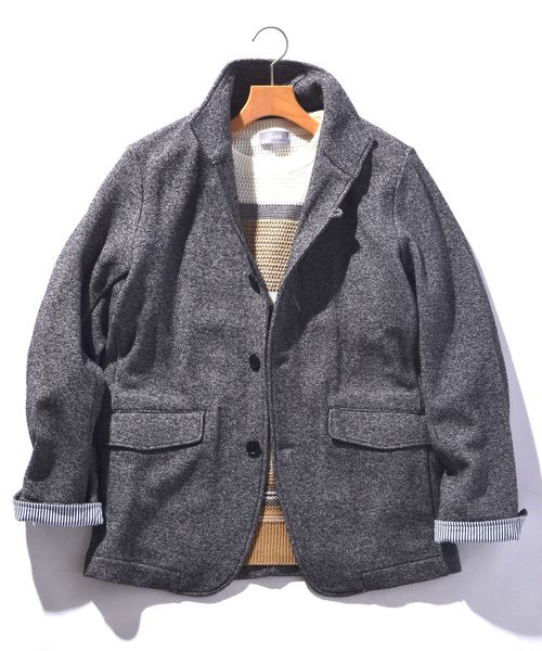 SHIPS（シップス）の「SU: スタンドカラー ジャケット■（テーラードジャケット・メンズ・ネイビー/チャコールグレー/ベージュ・MEDIUM/SMALL/LARGE/X-LARGE）」の4枚目の写真