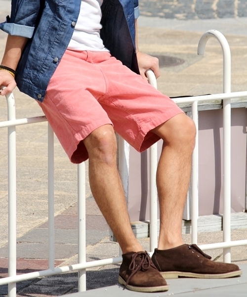 WEGO（ウィゴー）の「WEGO/サマーコールショーツ（スラックス・メンズ・ベージュ/グリーン系その他/ネイビー/ライトピンク・MEDIUM/LARGE）」の4枚目の写真