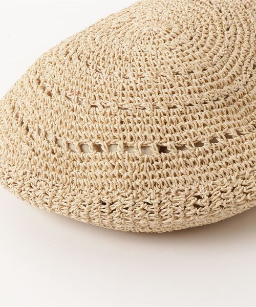 notch.（ノッチ）の「アンダリ ヒラソル サークルバック（かごバッグ・レディース・オフホワイト/ピンク/グリーン・ONE SIZE）」の5枚目の写真