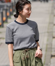 BEAMS BOY | Healthknit × BEAMS BOY / ワッフル ボーダー Tシャツ(Tシャツ/カットソー)