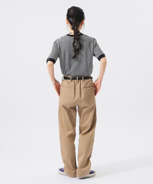 BEAMS BOY(ビームスボーイ)の「【別注】Healthknit / ワッフル ボーダー Tシャツ(Tシャツ/カットソー・レディース・ネイビー/イエロー/レッド/ブルー/ブラック/グリーン/ピンク/パープル/オレンジ/イエロー系その他3/サックスブルー・ONE SIZE)」の14枚目の写真