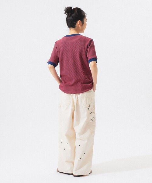 BEAMS BOY(ビームスボーイ)の「【別注】Healthknit / ワッフル ボーダー Tシャツ(Tシャツ/カットソー・レディース・ネイビー/イエロー/レッド/ブルー/ブラック/グリーン/ピンク/パープル/オレンジ/イエロー系その他3/サックスブルー・ONE SIZE)」の13枚目の写真