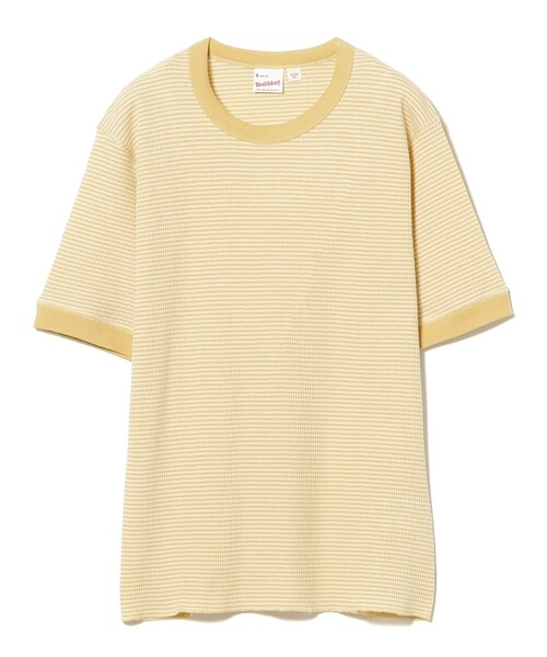 BEAMS BOY(ビームスボーイ)の「【別注】Healthknit / ワッフル ボーダー Tシャツ(Tシャツ/カットソー・レディース・ネイビー/イエロー/レッド/ブルー/ブラック/グリーン/ピンク/パープル/オレンジ/イエロー系その他3/サックスブルー・ONE SIZE)」の17枚目の写真