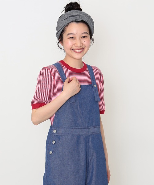 BEAMS BOY(ビームスボーイ)の「【別注】Healthknit / ワッフル ボーダー Tシャツ(Tシャツ/カットソー・レディース・ネイビー/イエロー/レッド/ブルー/ブラック/グリーン/ピンク/パープル/オレンジ・ONE SIZE)」の11枚目の写真