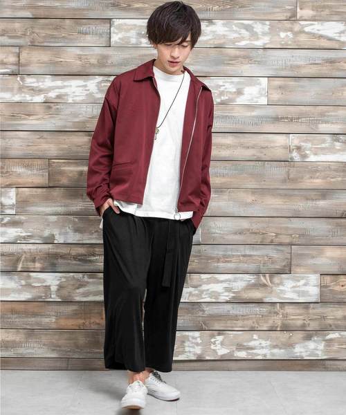 MinoriTY（マイノリティ）の「ベルト付きTRワイドアンクルパンツ ビッグ ルーズ（その他パンツ・メンズ・ブラック/カーキ/ネイビー・M/L）」の4枚目の写真