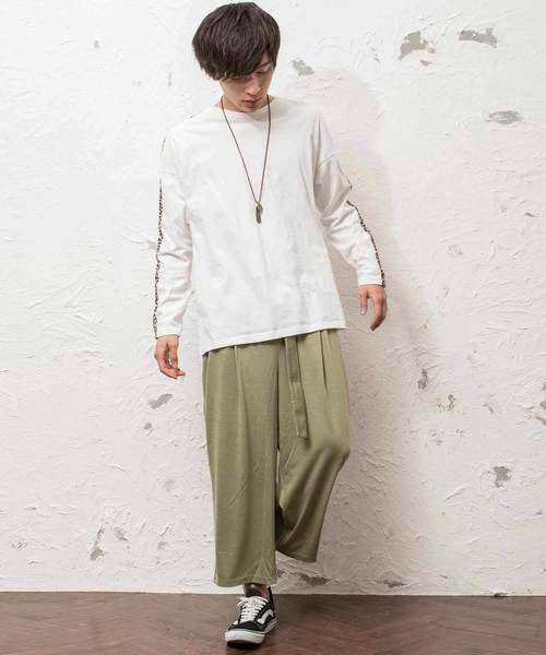 MinoriTY（マイノリティ）の「ベルト付きTRワイドアンクルパンツ ビッグ ルーズ（その他パンツ・メンズ・ブラック/カーキ/ネイビー・M/L）」の5枚目の写真