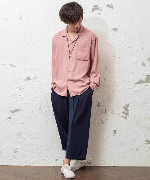 MinoriTY（マイノリティ）の「ベルト付きTRワイドアンクルパンツ ビッグ ルーズ（その他パンツ・メンズ・ブラック/カーキ/ネイビー・M/L）」の6枚目の写真