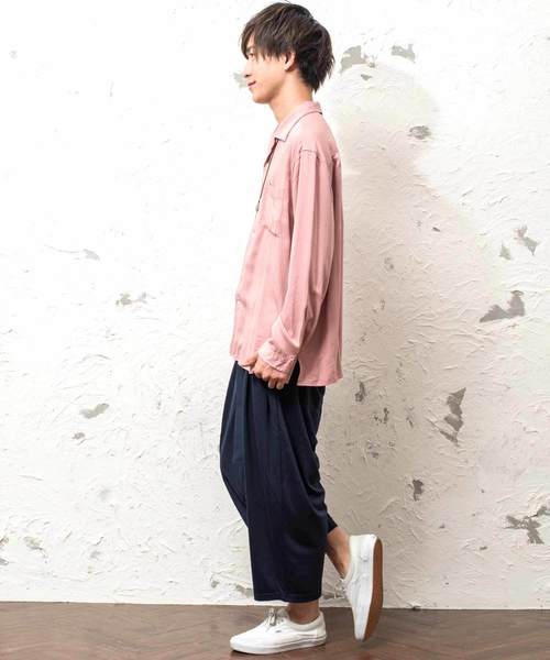 MinoriTY（マイノリティ）の「ベルト付きTRワイドアンクルパンツ ビッグ ルーズ（その他パンツ・メンズ・ブラック/カーキ/ネイビー・M/L）」の7枚目の写真