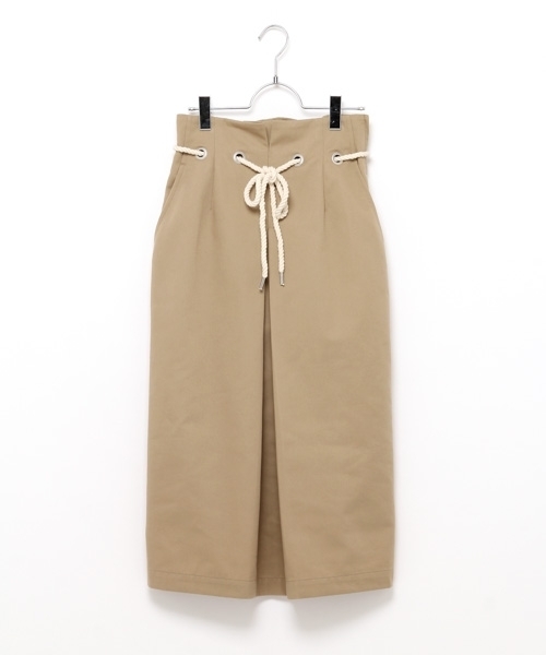 laboratory work（ラボラトリーワーク）の「ロープベルトタイトスカート（スカート・レディース・ベージュ/マスタード/インディゴブルー・MEDIUM）」の6枚目の写真