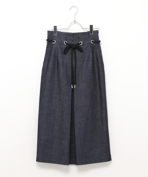 laboratory work（ラボラトリーワーク）の「ロープベルトタイトスカート（スカート・レディース・ベージュ/マスタード/インディゴブルー・MEDIUM）」の7枚目の写真