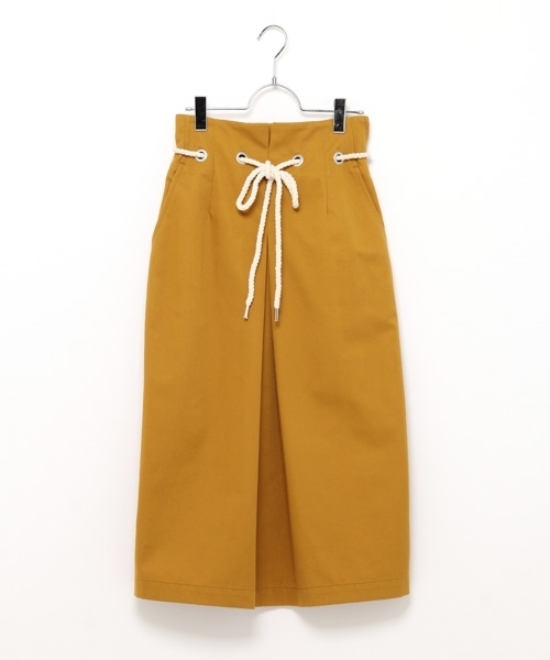 laboratory work（ラボラトリーワーク）の「ロープベルトタイトスカート（スカート・レディース・ベージュ/マスタード/インディゴブルー・MEDIUM）」の8枚目の写真