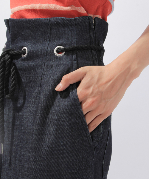 laboratory work（ラボラトリーワーク）の「ロープベルトタイトスカート（スカート・レディース・ベージュ/マスタード/インディゴブルー・MEDIUM）」の21枚目の写真