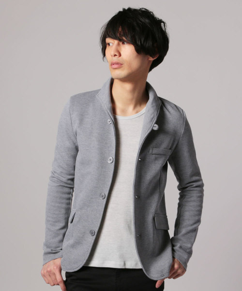 THE CASUAL（カジュアル）の「カルゼイタリアンジャケット（テーラードジャケット・メンズ・ブラック/杢グレー/チャコール・S/M/L）」の2枚目の写真